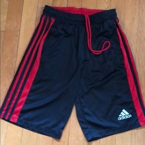 Black/Red Climalite Adidas Shorts